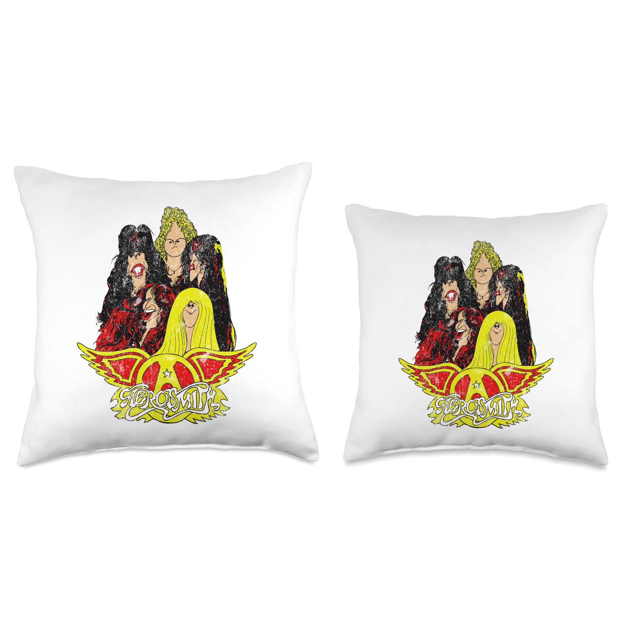 Official Aerosmith Illustrated Faces Throw Pillow - Image 3